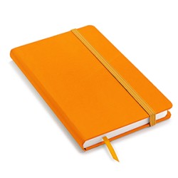 Quaderno personalizzato con copertina soft touch con elastico in formato A5 NOTYSOFT-M FLU