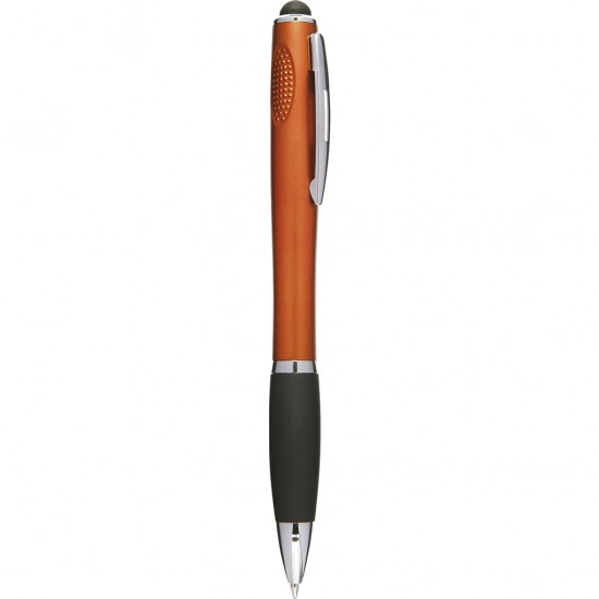 Penna a sfera con touch screen arancione personalizzata B11179A