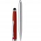 Penna a sfera con touch screen in metallo rossa personalizzata B11190R