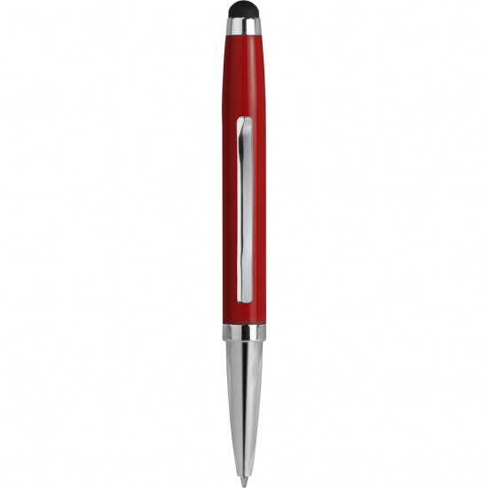 Penna a sfera con touch screen in metallo rossa personalizzata B11190R