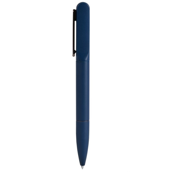 Penna a sfera con luce led in plastica e metallo blu navy personalizzata B11293NY