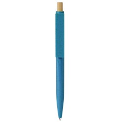 Penna a sfera con refill blu in paglia di grano blu sky personalizzata B11301SK