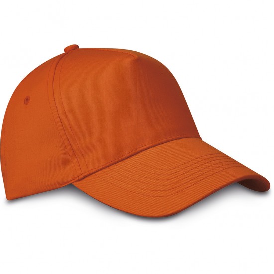 Cappellino golf 5 pannelli arancione personalizzato K18040A