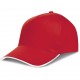 Cappellino 5 pannelli rosso personalizzato K18045R