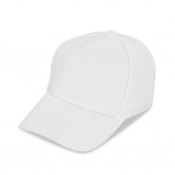 Cappellino 5 pannelli bianco personalizzato K18052B