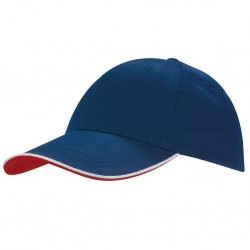 Cappellino 6 pannelli blu royal personalizzato K18062BL