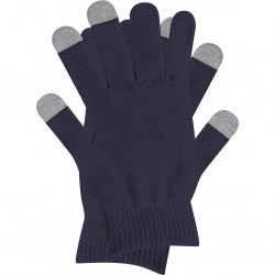 Guanti touch screen in acrilico blu navy personalizzato K18079NY