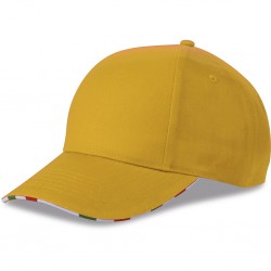 Cappellino 6 pannelli giallo personalizzato K18142G