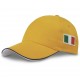 Cappellino 5 pannelli giallo personalizzato K18144G