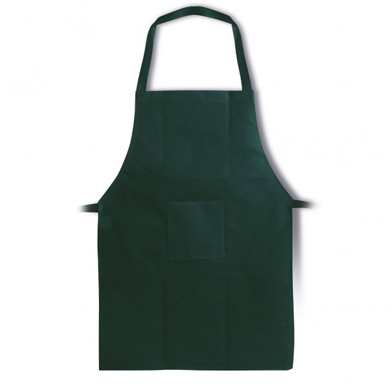 Grembiule da cucina classico in tnt verde inglese personalizzato K18186VI