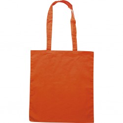 Borsa shopper in cotone arancione personalizzata Q24210A