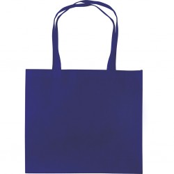 Borsa shopper con soffietto in tnt blu royal personalizzata Q24222BL