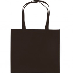 Borsa shopper con soffietto in tnt nera personalizzata Q24222N