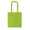 Borsa shopper con soffietto in tnt verde acido personalizzata Q24258VA