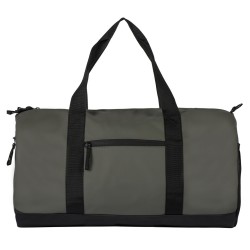 Borsa da viaggio in pu soft touch verde militare personalizzata Q24396VM