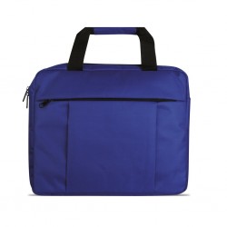 Borsa porta computer in poliestere blu royal personalizzata Q24511BL