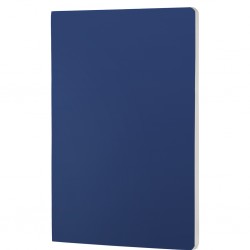 Blocco per appunti in carta e con copertina morbida in pu blu royal personalizzato S26519BL