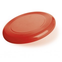 Frisbee in plastica rosso personalizzato S26760R